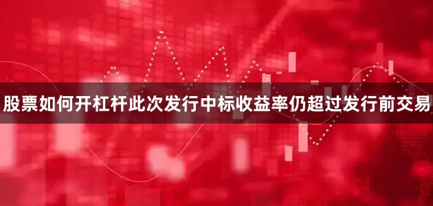 股票如何开杠杆此次发行中标收益率仍超过发行前交易